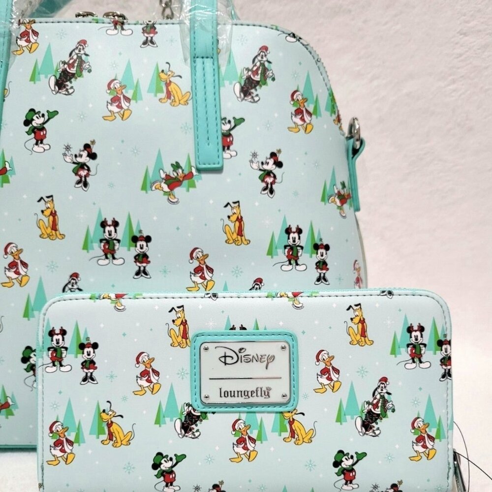 Loungefly Disney Sensational Six Holiday Crossbody & Matching Wallet Bundle!
